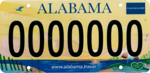 Alabama License Plate Format