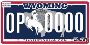 Wyoming Standard License Plate